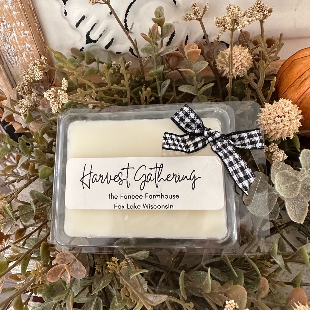Harvest Gathering soy wax melt fragrance bars Handmade by Fancee Farmhouse